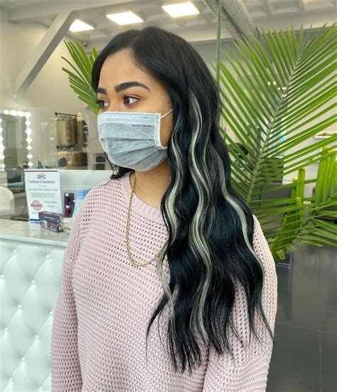 Color Block Hair | Black hair extensions, White hair extensions, Hair ...