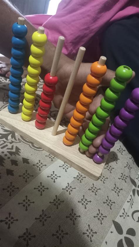 Buy SNAPPSY Wooden Color Sorting Stacking Toys Counting Stacker Block ...