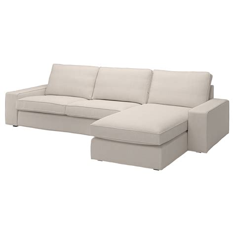 KIVIK 4-seat sofa with chaise longue, Tresund light beige - IKEA