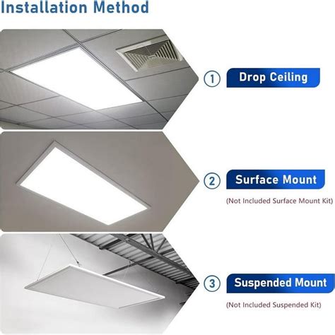 Fluorescent Light Fixtures CycevSun 2x4 LED Flat Panel Light (12 Pack ...
