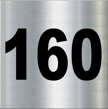 Number plate 160 Room, Hotel, Hospital, Steel brushed type color ACP ...