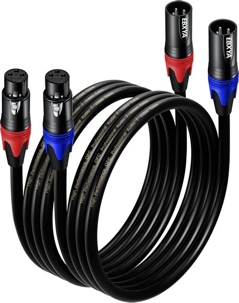 Buy EBXYA XLR Cables, 3 Feet 2-Pack XLR to XLR Microphone Cable, 3-Pin ...