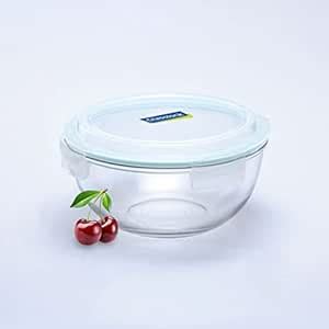 Buy Glasslock Korea Tempered Glass Bowl with Lid 1000ml - Big Mixing ...