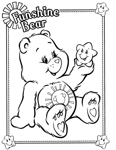 Rainbow Care Bear Coloring Page