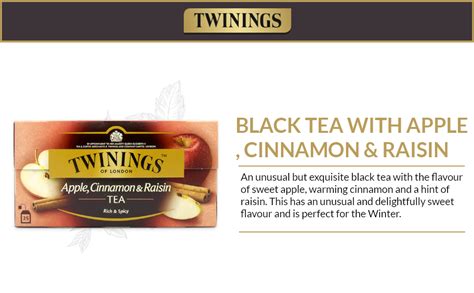 Twinings Apple, Cinnamon & Raisin Tea, 1.76 oz ℮ 50 g : Amazon.in ...