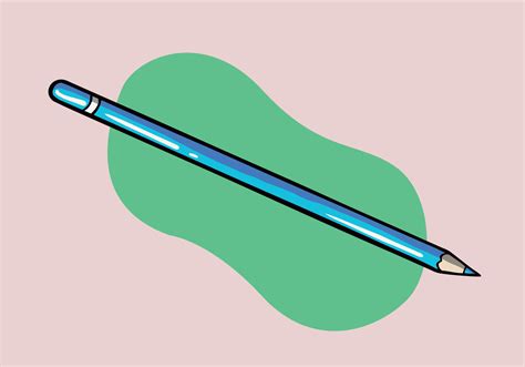Hand drawn color pencil. Cartoon Style colored pencils. Vector flat ...
