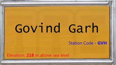 GVH / Govind Garh Railway Station | Train Arrival / Departure Timings ...