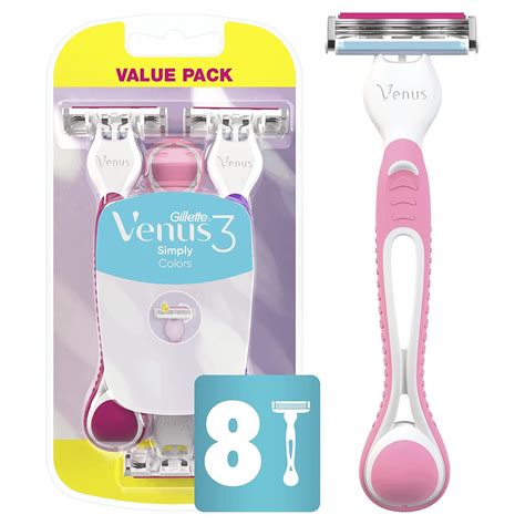 Buy Gillette Venus Simply3 Disposable Razors for Women, 8 Count ...