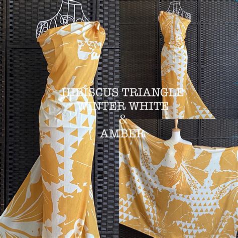 パレオ 【HIBISCUS TRIANGLE-WINTER WHITE-AMBER】ハワイ直輸入 パレオ 大判 ストール フラダンス ...