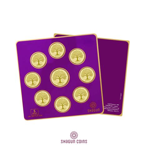 5 Gram Gold coins set - Tree – Shagun Coins