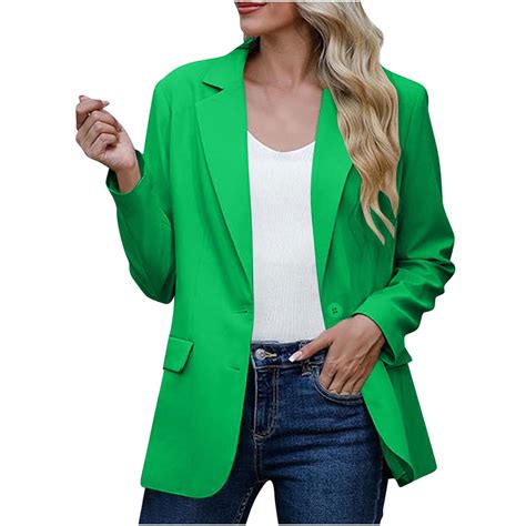 Women Casual Blazer Jacket Long Sleeve Open Front Cardigan Jakcet Coat ...