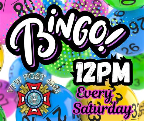 VFW POST 4305 Saturday Bingo, 1170 E Plant St, Winter Garden, FL, 2 ...