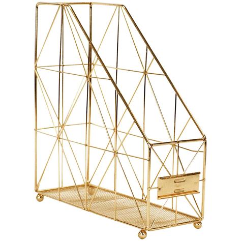 Keira Harvest Gold Wire File & Magazine Organizer