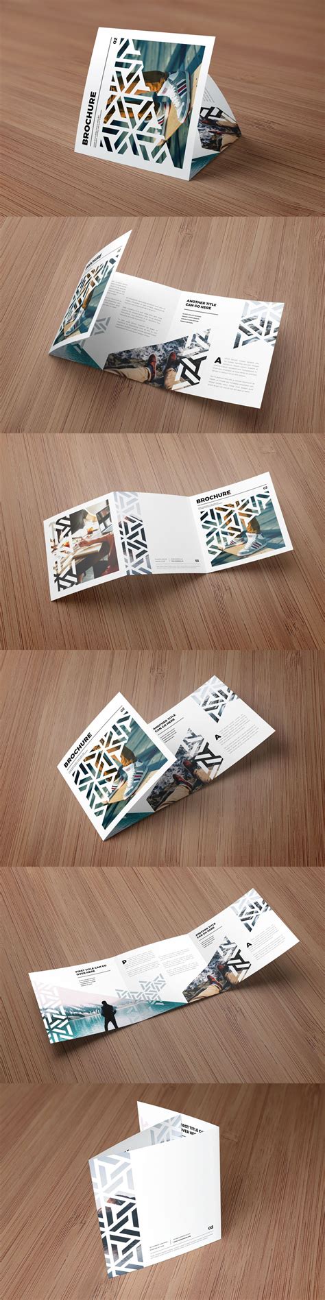 Square Modern Pattern Trifold Brochure Template InDesign INDD ...