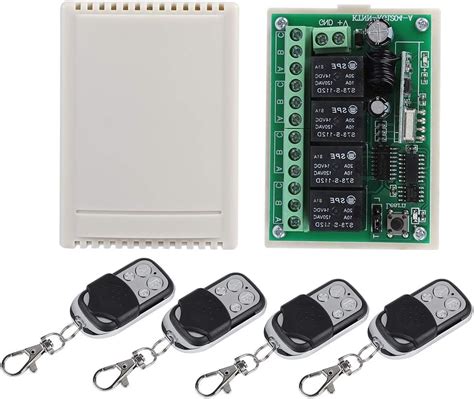 Portable Wireless Remote Switch, DC12V Multi-function 4-way Relay ...