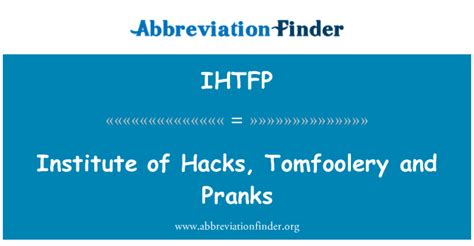 IHTFP का मतलब है भाड़े का संस्थान, दिल्लगी करना और मज़ाक - Institute of ...