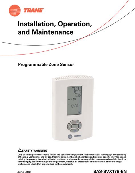 Trane 570 Thermostat User Manual