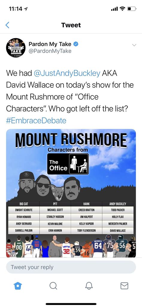David Wallace did a Mount Rushmore of Office Characters on Pardon My ...