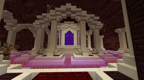 A work in progress nether hub that I've been building with the help of ...