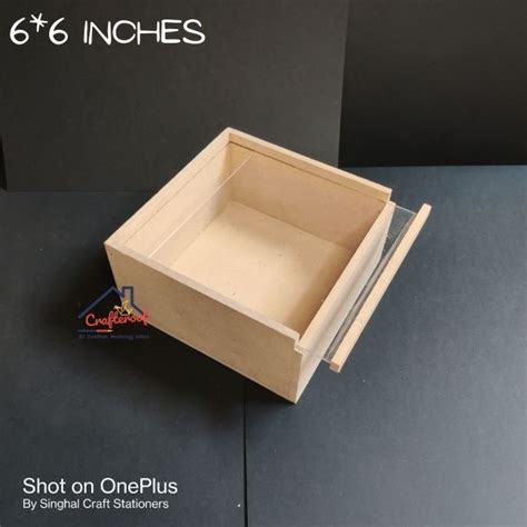 Acrylic Lid Slider Mdf Box - 6*6 inch – Crafteroof