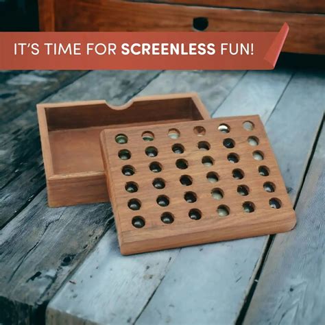 Buy Wooden Marble 3 Tie (Connect 4 Game) Fun & Educational Toy I 6 To ...