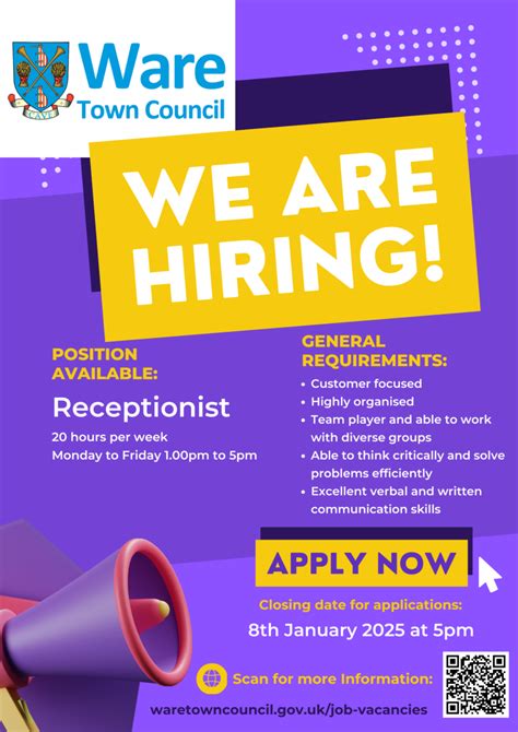 Image result for Job Advert for Receptionist