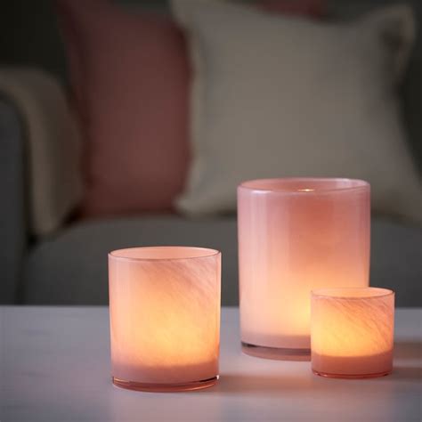 VINDSTILLA candle holder, pink, 11 cm (4 ¼") - IKEA