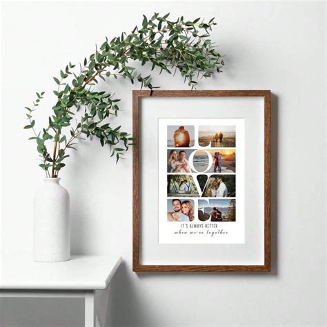 1Pc Love Photo Collage Template Anniversary Gift For Him Love Photo ...