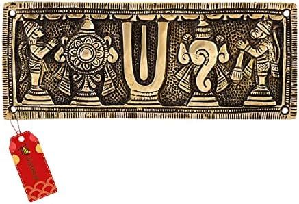 Buy UAPAN Brass Tirupati Balaji shankh Chakra Namah Plate Pure Brass ...