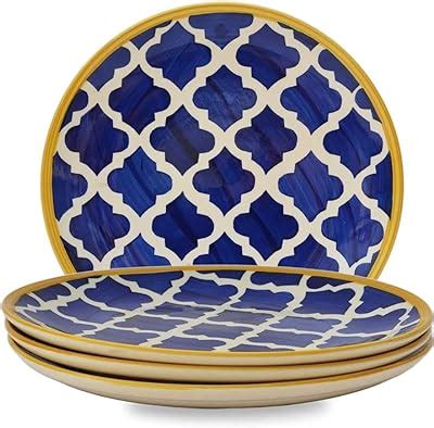 Buy ExclusiveLane Moroccan Plates Pair Handpainted Ceramic Dinner ...