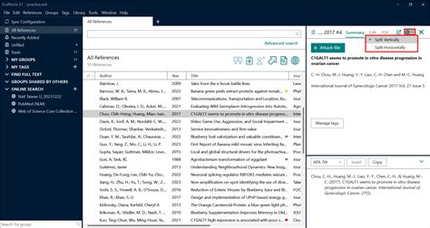 EndNote Reference Library 的图像结果