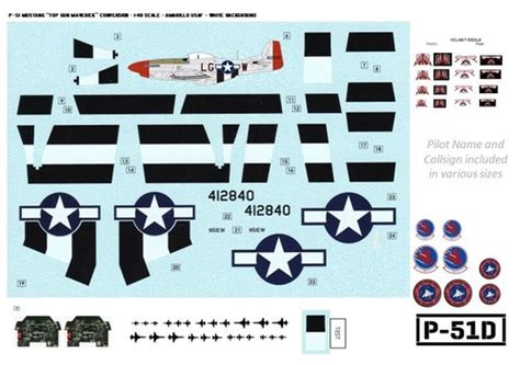 1:48 Top Gun P-51 Mustang Conversion Decals India | Ubuy