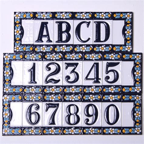 Ceramic Tile House Numbers And Letters Decorative House Number Ideas