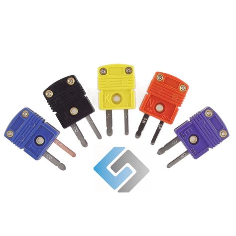Miniature type K, J, N, T and E male connectors for thermocouple