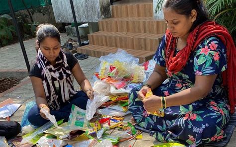 Pune Based Ecokaari Upcycles Plastic Wrappers Into Accessories And They ...