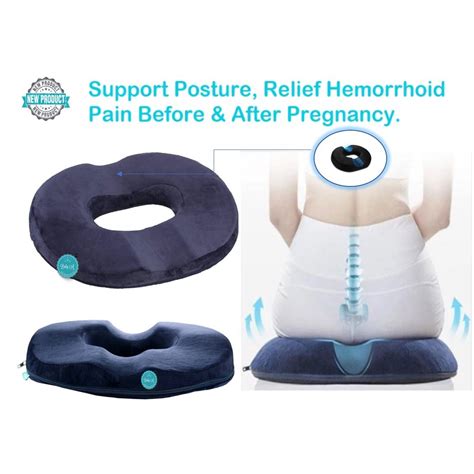 Breathable Donut Tailbone Pillow Pregnancy Hemorrhoid Post Natal Back ...