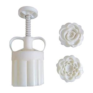 Buy Milue Cookie Stamp - 79g Moon Cake Maker with 2 Rose Lotus Shape ...