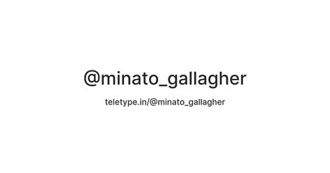 @minato_gallagher — Teletype