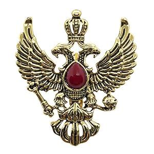 FURE Metal Crowned Eagle Brooch (Antic Golden) for Men & Women : Amazon ...