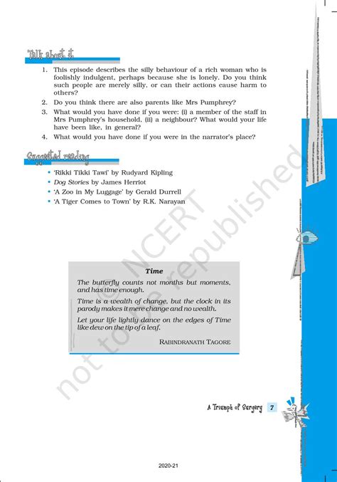 A Triumph Of Surgery - NCERT Book of Class 10 Footprints Without Feet