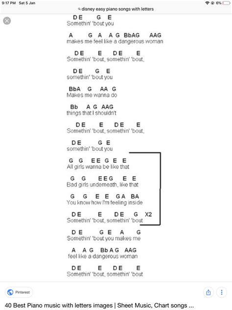 Easy Piano Sheet Music Popular Songs With Letters