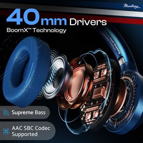 GOBOULT Mustang Q 70Hrs Battery, ENC Mic, 40mm Drivers, 4EQ Modes, 5.4v ...