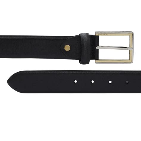 Formal Aztec Leather Mens Belt - Black – Da Milano