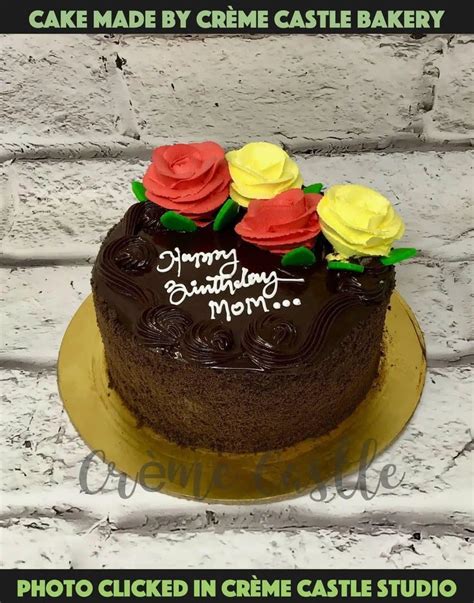 Cream Rose Design Cake – Creme Castle