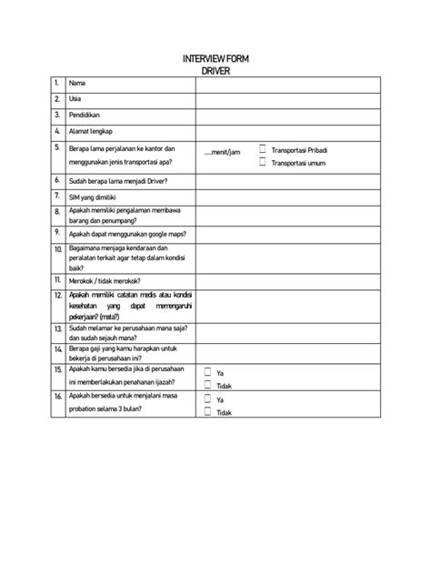 Image result for Driver Interview Questions PDF