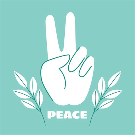 Vector Drawing Of Peace Hand Sign 34873222 Vector Art at Vecteezy