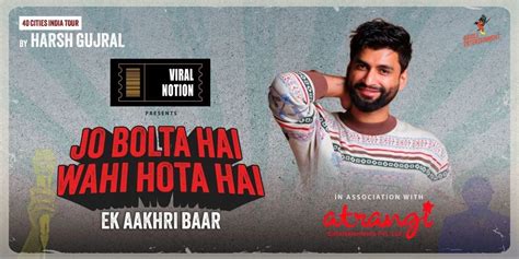 Jo Bolta Hai Wohi Hota Hai Ft. Harsh Gujral, Manas Bhawan : Jabalpur, 7 ...