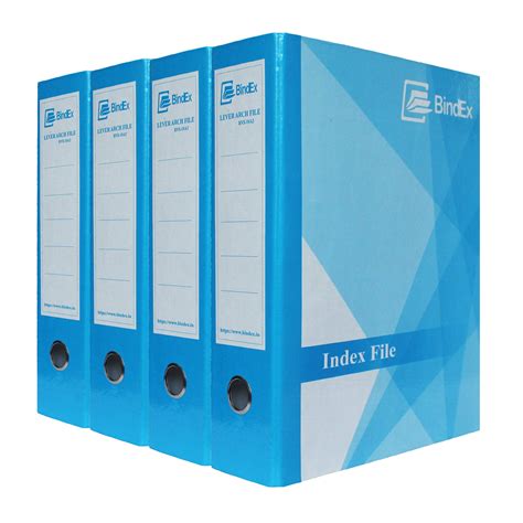 Buy BindEx Office Lever Arch Box File Laminated (Blue) Pack of 4 Best ...