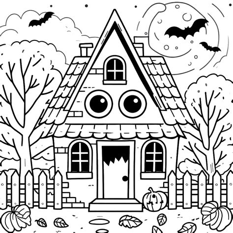 Adorable Haunted House coloring page - Download, Print or Color Online ...
