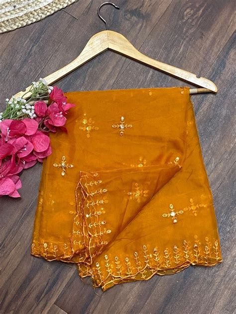 Pure Organza Dupatta: Exquisite Designs | Buy Online Silk Dupattas